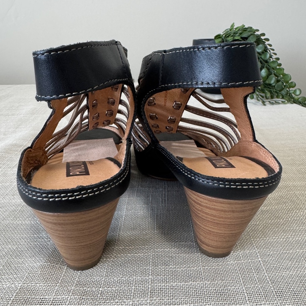 Pikolinos Java Gladiator Sandals Black Silver Met… - image 4